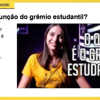 Slide de aula da rede estadual de São Paulo sugere vídeo do MBL Estudantil como material de apoio