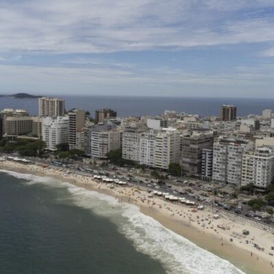 A orla de Copacabana, na Zona Sul do Rio