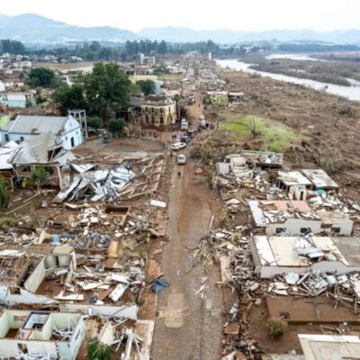 Destruição na cidade de Arroio do Meio, no Rio Grande do Sul