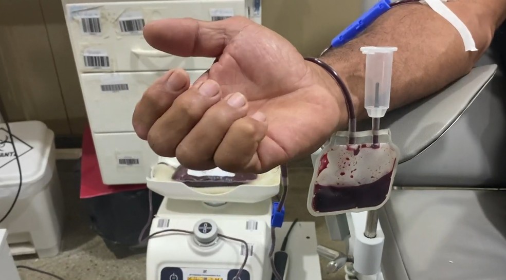 Doação de sangue no Hemocentro em Mossoró — Foto: Divulgação