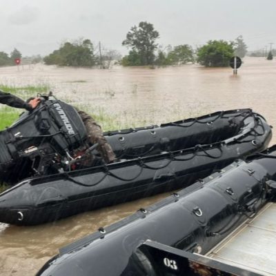 Exército atua no resgate nas chuvas em RS