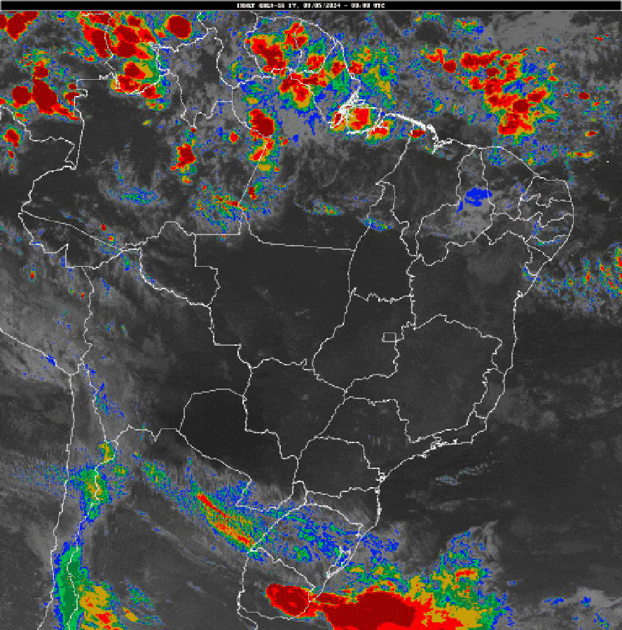 Inmet prevê chuva forte para regiões do Rio Grande do Sul