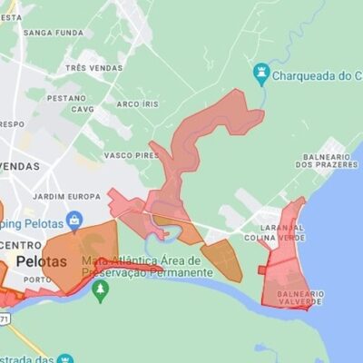 Regiões mais afastadas do canal São Gonçalo e da Lagoa dos Patos passam a ser classificadas como áreas de alerta