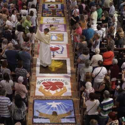 Missa de Corpus Christi na Igreja de São Francisco Xavier, na Tijuca, no Rio, em 20 de junho de 2019