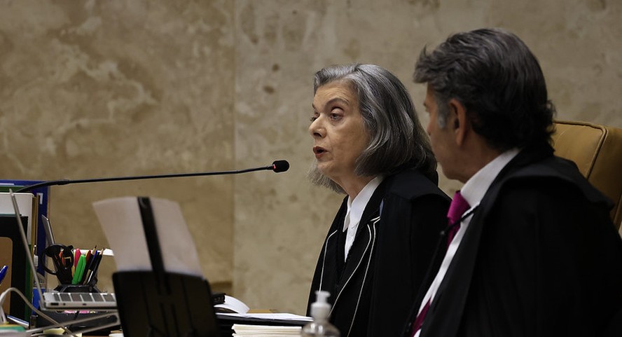 A ministra Cármen Lúcia, durante sessão do STF