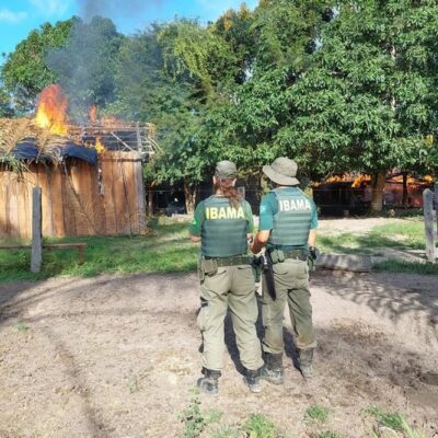 Operação realizada pelo Ibama em maio na Terra Indígena (TI) Apyterewa, no Pará, com o objetivo de conter danos ambientais em 30 áreas sob alerta de desmatamento ilegal desmobilizou mais de 20 acampamentos e estruturas de apoio usados pelos criminosos