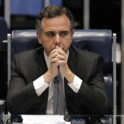 O presidente do Senado, Rodrigo Pacheco, em entrevista a jornalistas; ele afirmou que o seu 