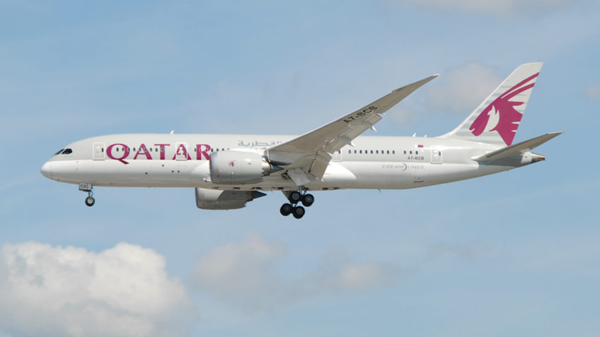 Avião da Qatar Airways