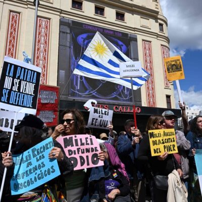 Protestos na Argentina contra governo de Milei