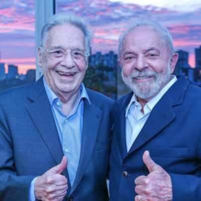 Luiz Inácio Lula da Silva (PT) e o ex-presidente Fernando Henrique Cardoso