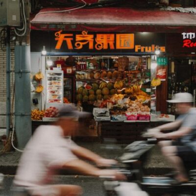 Rua em Xangai, na China