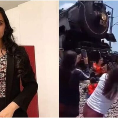 Mulher morreu no México após ser atropelada por trem enquanto tirava selfie