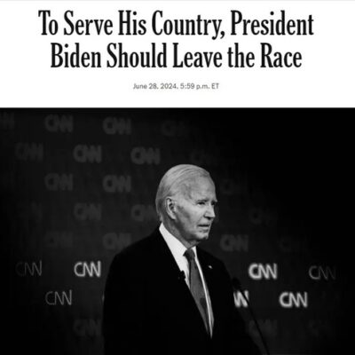 Editorial do NYT pede que Biden desista de concorrer à reeleição