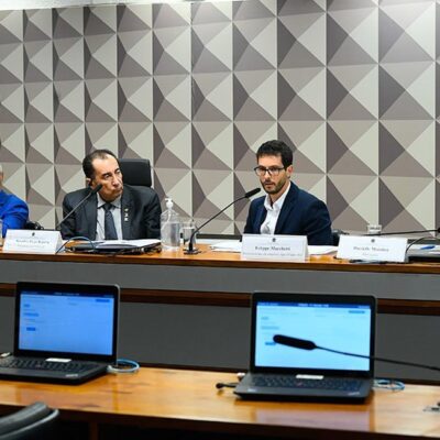 Felippe Marchetti foi ouvido como testemunha na CPI da Manipulação de Jogos e Apostas Esportivas — Foto: Marcos Oliveira/Agência Senado