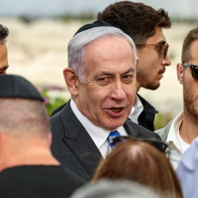 O premier de Israel, Benjamin Netanyahu, durante evento no dia 18 de junho