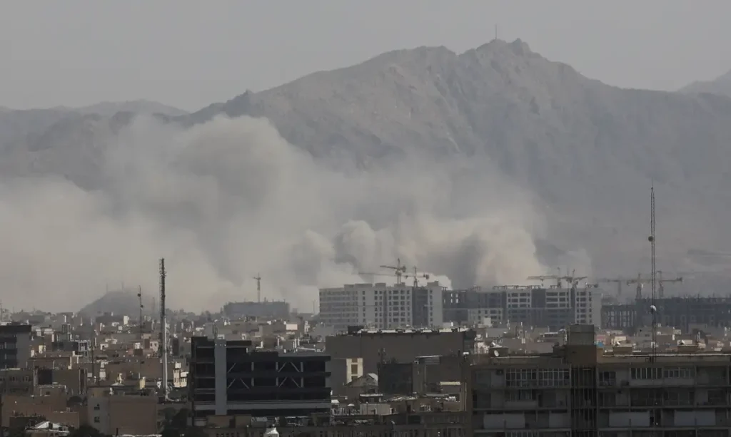 Smoke rises following an explosion, after Israel and the U.S. launched strikes on Iran, in Tehran, Iran, February 28, 2026. Majid Asgaripour/WANA (West Asia News Agency) via REUTERS ATTENTION EDITORS - THIS PICTURE WAS PROVIDED BY A THIRD PARTY