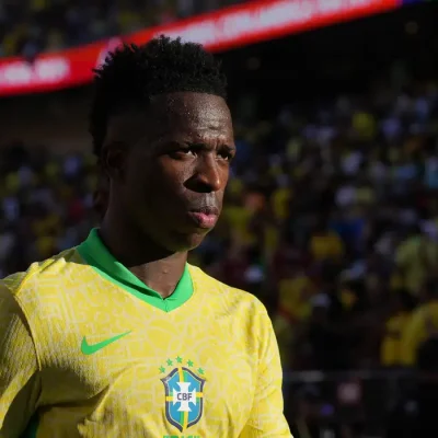 Vinícius Jr. em jogo do Brasil contra Colômbia
2/7/2024 Darren Yamashita-USA TODAY Sports