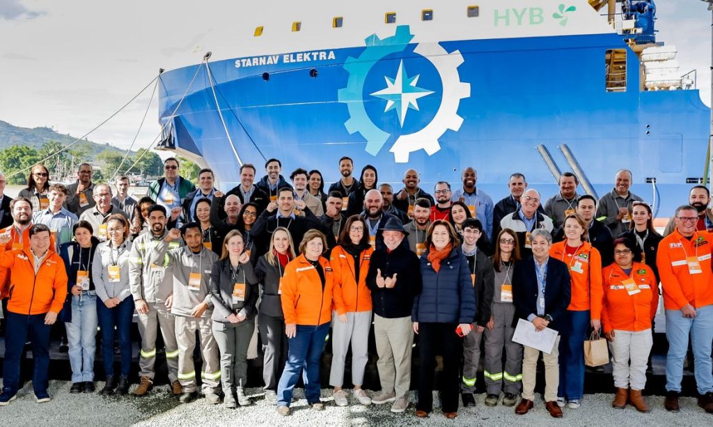 26.06.2026 - Presidente da República, Luiz Inácio Lula da Silva, durante anúncio das obras de retomada da indústria naval e ‘offshore’ brasileira em Santa Catarina, no Estaleiro Detroit – Salseiros, Itajaí - SC.

Foto: Ricardo Stuckert / PR