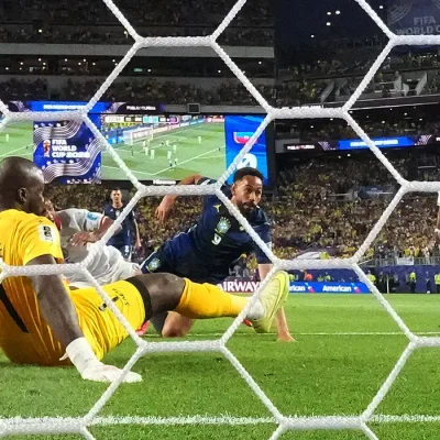 Soccer Football - FIFA World Cup 2026 - Group C - Brazil v Haiti - Philadelphia Stadium, Philadelphia, Pennsylvania, U.S. - June 19, 2026 Brazil's Matheus Cunha scores their first goal IMAGN IMAGES via Reuters/James Lang