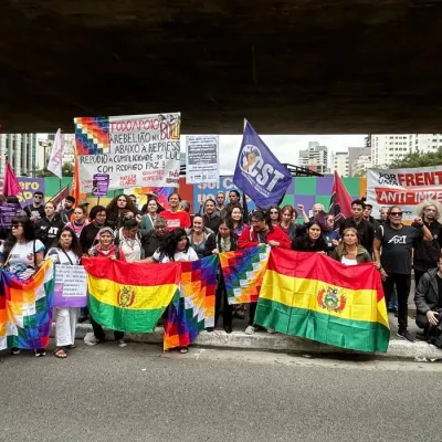 São Paulo (SP), 14/06/2026 - Manifestantes fazem ato de solidariedade a bolivianos. 
Foto Elaine Patricia Cruz/Agência Brasil