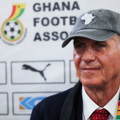 Técnico da seleção de Gana, Carlos Queiroz, durante entrevista coletiva em Accra
23 de abril de 2026 REUTERS/Francis Kokoroko