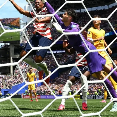 Soccer Football - FIFA World Cup 2026 - Group D - United States v Australia - Seattle Stadium, Seattle, Washington, U.S. - June 19, 2026 Alex Freeman of the U.S. scores their second goal REUTERS/Lee Smith TPX IMAGES OF THE DAY