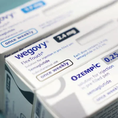 FILE PHOTO: Boxes of Ozempic and Wegovy made by Novo Nordisk are seen at a pharmacy in London, Britain March 8, 2024. Reuters/Hollie Adams/Proibida reprodução