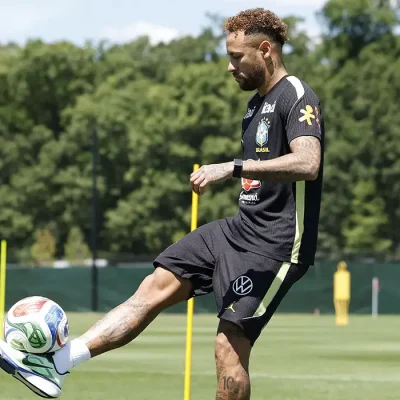 New Jersey, 16/06/2026 - Jogador Neymar durante treino da Seleção Brasileira de Futebol para a Copa do Mundo 2026. Foto: Rafael Ribeiro/CBF