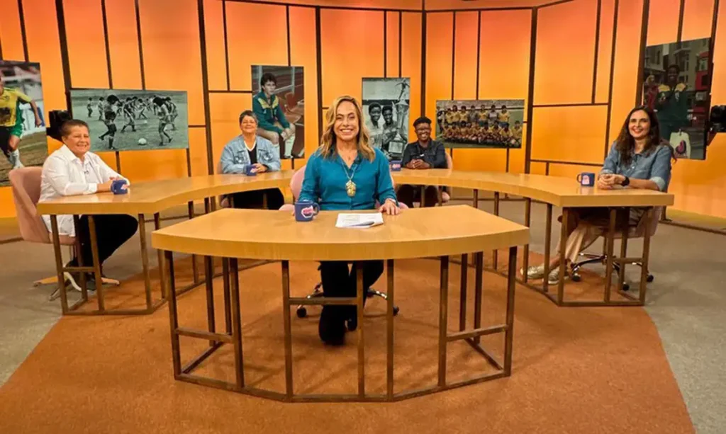 Rio de Janeiro (RJ), 26/06/2026 – Sem Censura, da TV Brasil, recebe pioneiras do futebol feminino a um ano da Copa do Mundo da modalidade no país.
Foto: Rodrigo Peixoto/TV Brasil