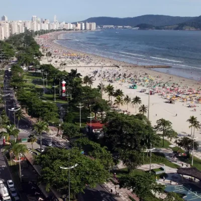 Santos (SP), 04/01/2025 - Praia da Baixada Santista. Foto: Marcelo Martins/Prefeitura de Santos