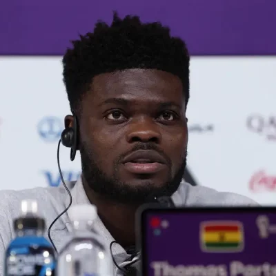 Thomas Partey, de Gana, durante entrevista coletiva
1º de dezembro de 2022 REUTERS/Benoit Tessier