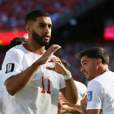 Soccer Football - FIFA World Cup 2026 - Group C - Scotland v Morocco - Boston Stadium, Foxborough, Massachusetts, U.S. - June 19, 2026 Morocco's Ismael Saibari celebrates scoring their first goal IMAGN IMAGES via Reuters/Paul Rutherford