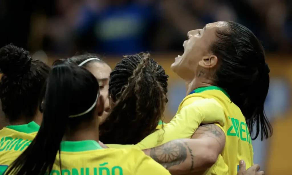 São Paulo (SP), 06/06/2026 - Lance de jogo amistoso entre Seleção Brasileira Feminina do Brasil x Estados Unidos, na Neo Química Arena. Foto: Paulo Pinto/Agencia Brasil