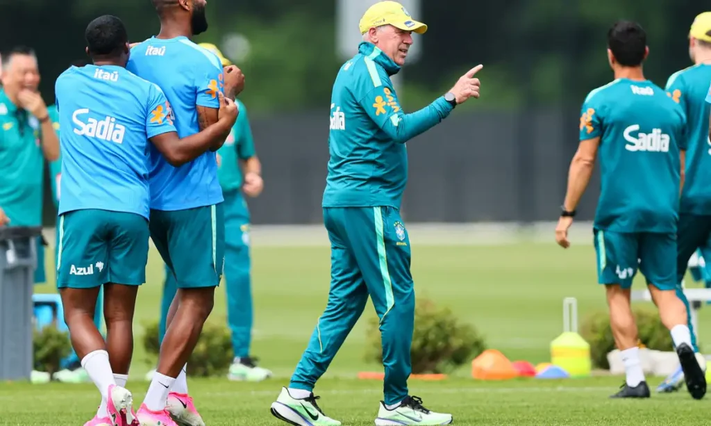 Soccer Football - FIFA World Cup 2026 - Brazil Training - Columbia Park Training Facility, Morristown, New Jersey, U.S. - June 10, 2026
Brazil coach Carlo Ancelotti during training IMAGN IMAGES via Reuters/Caean Couto