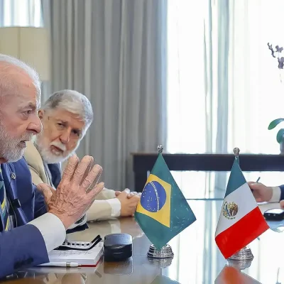 Honduras, 09/04/2025 - Presidente da República, Luiz Inácio Lula da Silva, durante encontro bilateral com Presidenta do México Claudia Sheinbaum. Foto: Ricardo Stuckert/PR