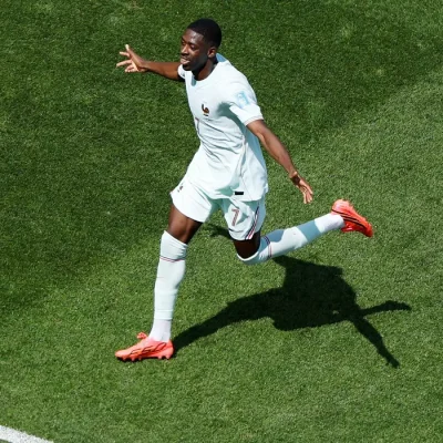 Ousmane Dembélé, da França, comemora ao marcar o terceiro gol da sua equipe 
26 de junho de 2026 REUTERS/Jeenah Moon