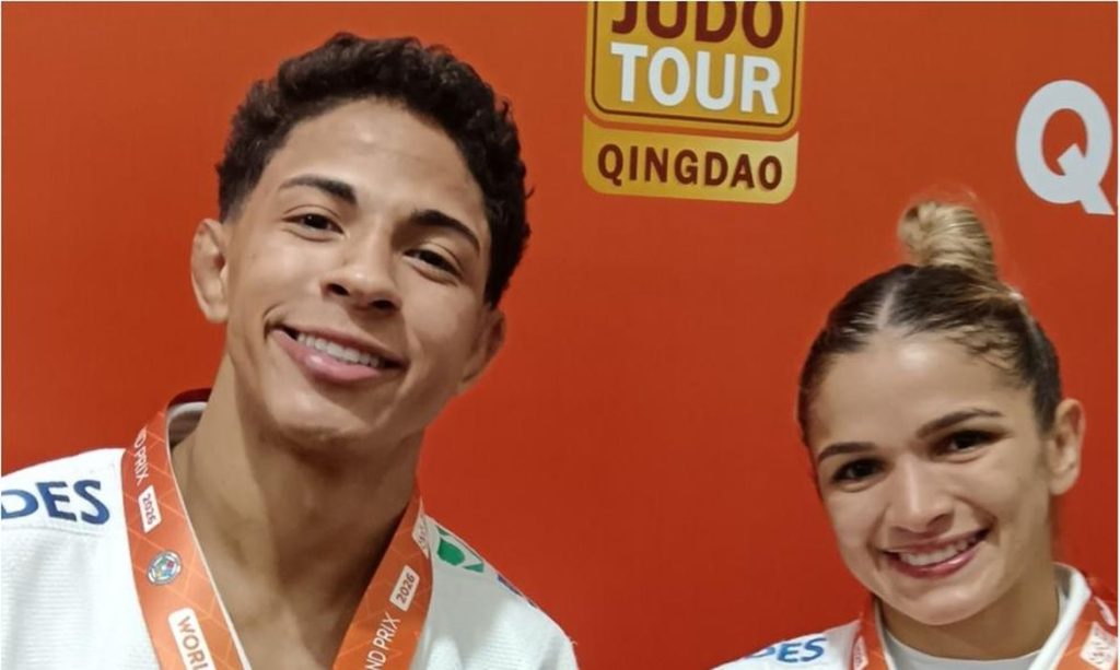 Ronald Lima e Larissa Pimenta são bronze no Grand Prix de Judô de Qingdao, em 26/06/2026