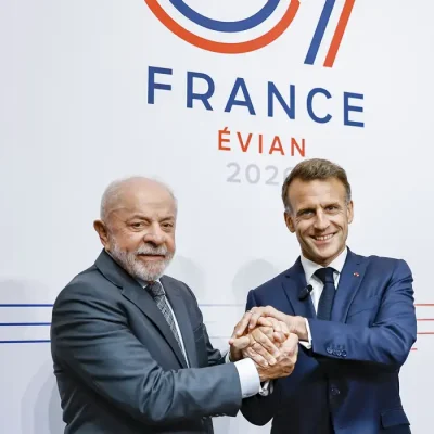 Évian-les-Bains, 15/06/2026 - Presidente da República, Luiz Inácio Lula da Silva, durante Reunião bilateral com o Presidente da França, Emmanuel Macron. Foto: Ricardo Stuckert/PR