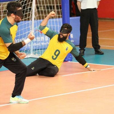 Seleção brasileira masculina vai à semifinal do Mundial de goalball. Foto: Brenda Mendes/CBDV