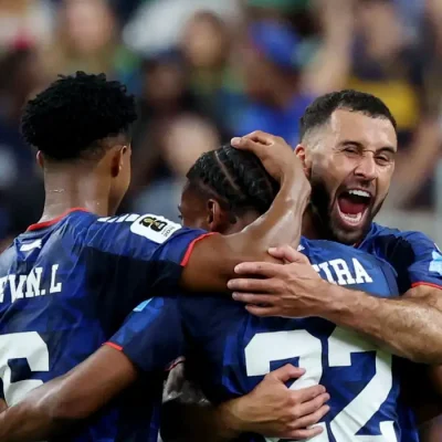 Soccer Football - FIFA World Cup 2026 - Group H - Cape Verde v Saudi Arabia - Houston Stadium, Houston, Texas, U.S. - June 26, 2026 Cape Verde players celebrate after the match as they qualify for the knockout stages of the World Cup IMAGN IMAGES via Reuters/Troy Taormina