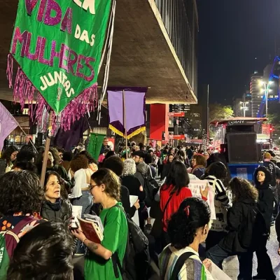 São Paulo (SP), 09/06/2026 - Ato em SP protesta contra projeto que dificulta aborto legal em crianças vítimas de estupro. Foto: Elaine Cruz/Agência Brasil