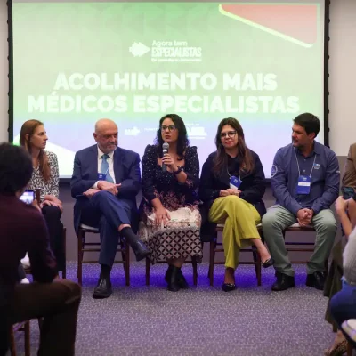 Rio de Janeiro (RJ), 10/06/2026 – Mesa abre cerimônia de acolhimento de médicos especialistas no Rio de Janeiro, no Instituto D'Or de Pesquisa e Ensino, em Botafogo, na zona sul da capital fluminense. Foto: Tomaz Silva/Agência Brasil