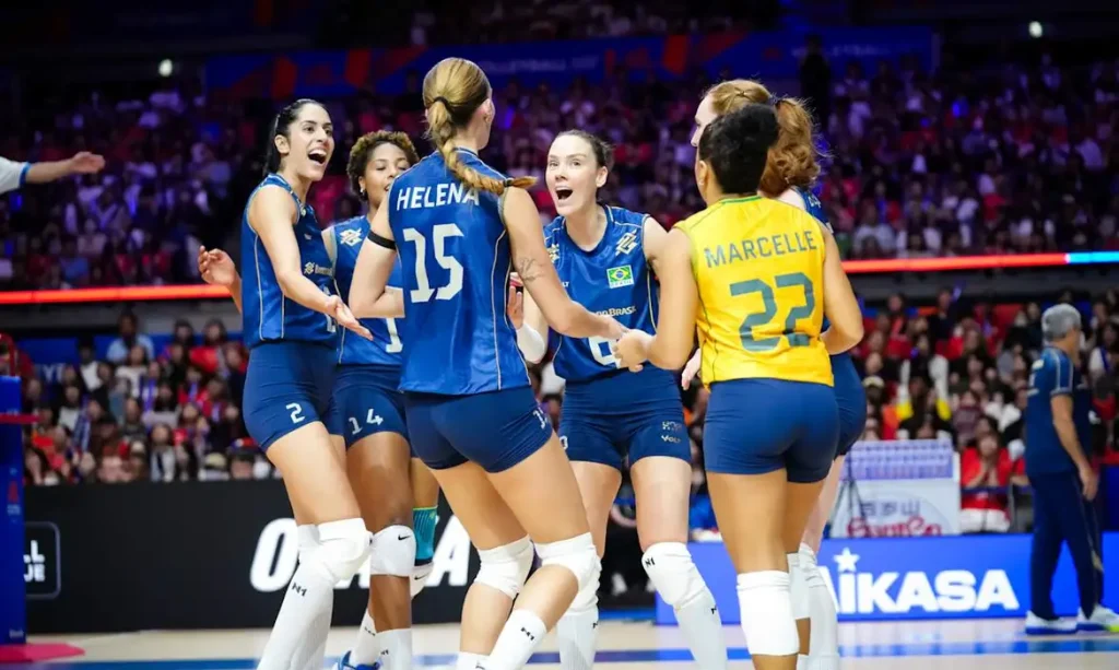 Brasil abre terceira semana da Liga das Nações Feminina de vôlei com vitória por 3 a 1 sobre o Japão - em 08/07/2026