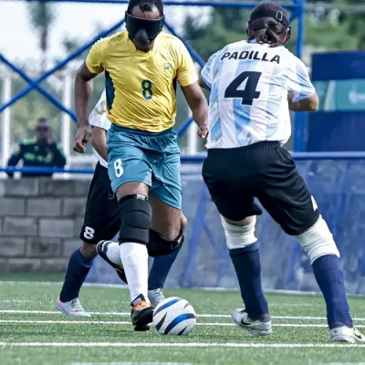15.07.26 - Jogos Para-Sulamericanos Valledupar 2026. Futebol de Cegos Brasil x Argentina na Villa Olimpica Agustin, em Codazzi, Colômbia. Foto: Carol Coelho/CPB