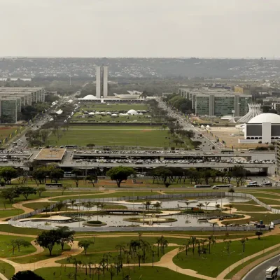 Brasília (DF) - 05/09/2023 - Vista da Esplanada dos Ministérios preparada para receber o desfile de 7 de setembro
Foto: Joédson Alves/Agência Brasil