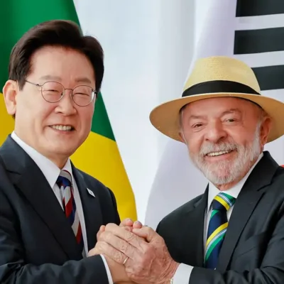 27.07.2026 - Presidente da República, Luiz Inácio Lula da Silva, durante cerimônia oficial de chegada do Presidente da República da Coreia, Lee Jae Myung, e da senhora Kim Hea Kyung, no Palácio da Alvorada. Brasília - DF.
Foto: Ricardo Stuckert