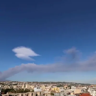 Italy's Mount Etna spews the ash and smoke in Sicily, Italy December 24, 2018. in this still image from a video obtained by Reuters TV on December 24, 2018.  REUTERS TV  ATTENTION EDITORS - THIS IMAGE WAS PROVIDED BY A THIRD PARTY.   NO RESALES. NO ARCHIVES.