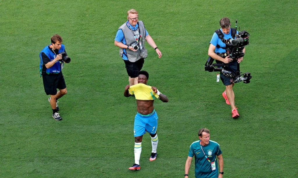 Soccer Football - FIFA World Cup 2026 - Round of 16 - Brazil v Norway - New York New Jersey Stadium, East Rutherford, New Jersey, U.S. - July 5, 2026 Brazil's Vinicius Junior looks dejected after the match REUTERS/John Sibley