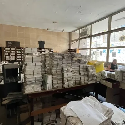 Rio de Janeiro - 23/07/2026 -Documentos históricos encontrados no antigo IML do Rio de Janeiro - Divulgação/Marcelo Del Negri/MPF-RJ