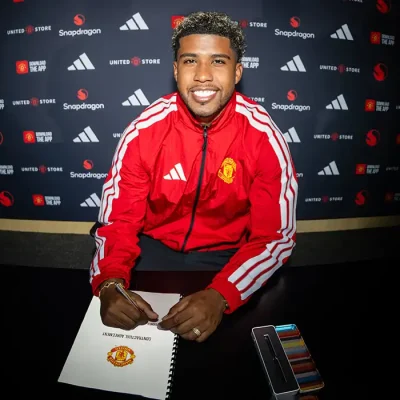 Jogador Andrey Santos, contratado pelo time de futebol Manchester United. Foto: Manchester United/X